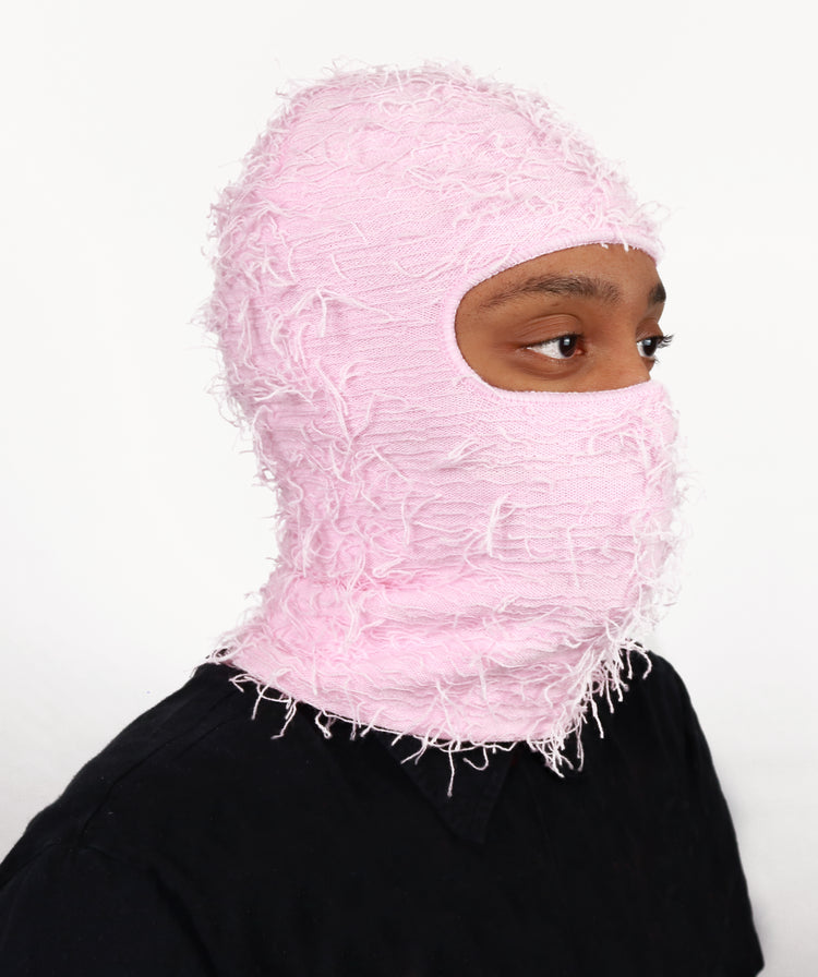 Distressed Knit Pooh Shiesty x DaBaby Ski Mask Knitted Balaclava